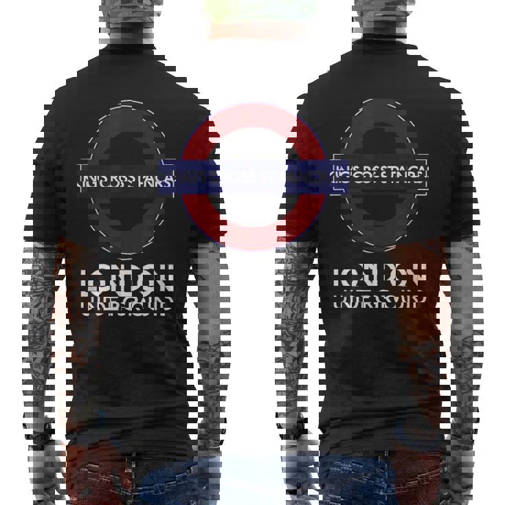 キングスクロス セントパンクラスロンドン地下鉄 メンズTシャツ バックプリント