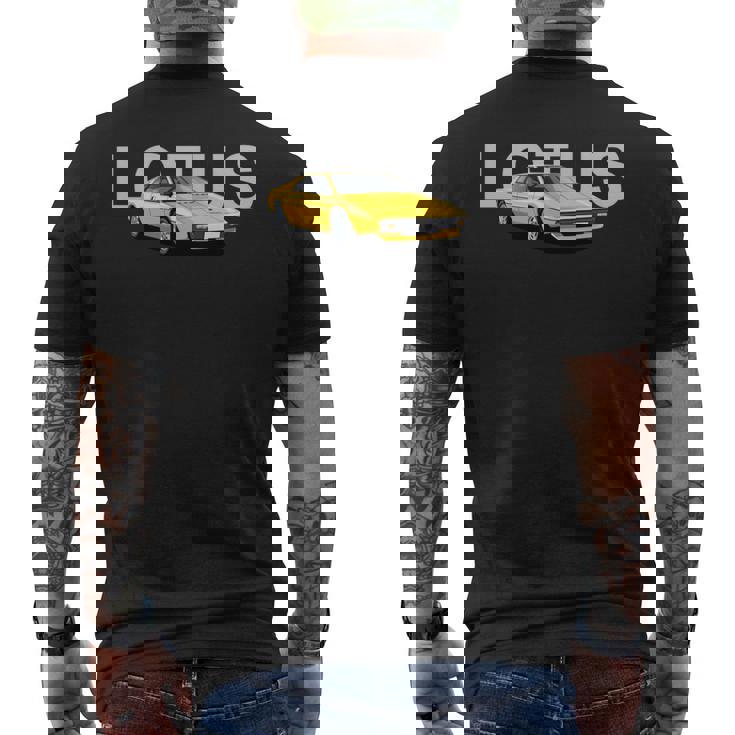 クラシック ブリティッシュ ロータス エスプリ スポーツカー 長袖tシャツ メンズTシャツ バックプリント