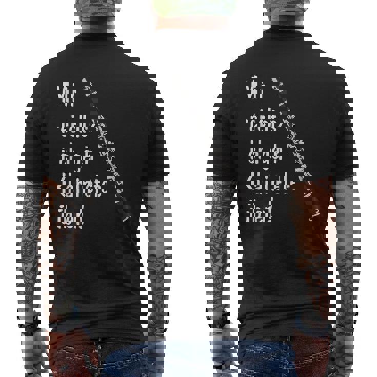 クラリネット クラリネット 楽器のことわざ メンズTシャツ バックプリント