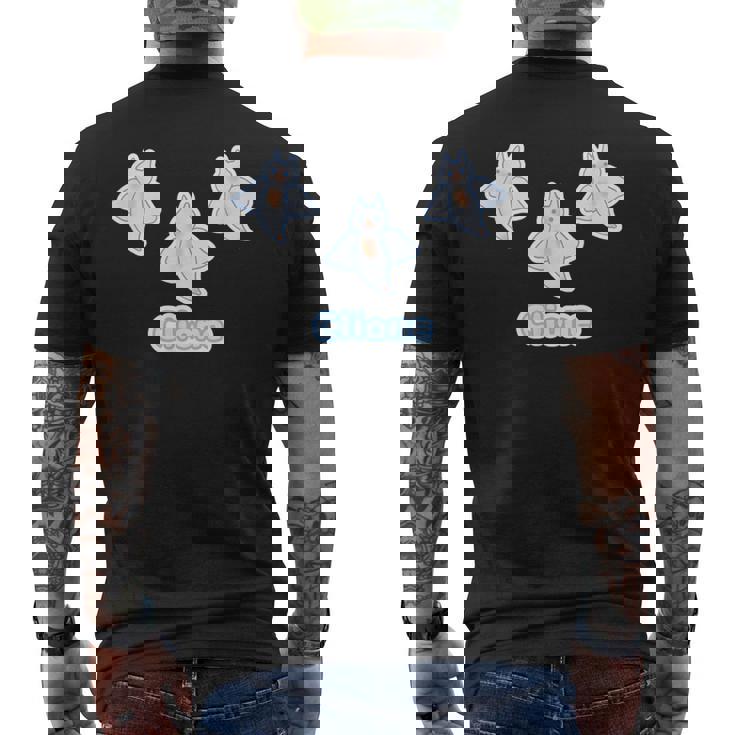 クリオネ『3 スリー』【どうぶつ フレンズ】ポップ ゆるくて かわいい キャラクター メンズTシャツ バックプリント