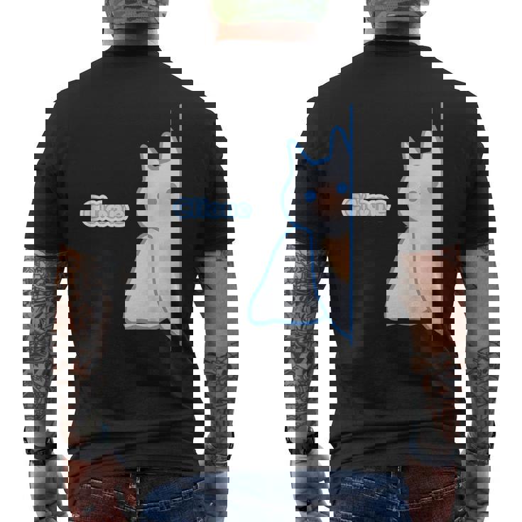 クリオネ『あそぶ？』【どうぶつ フレンズ】ポップ ゆるくて かわいい キャラ イラスト メンズTシャツ バックプリント