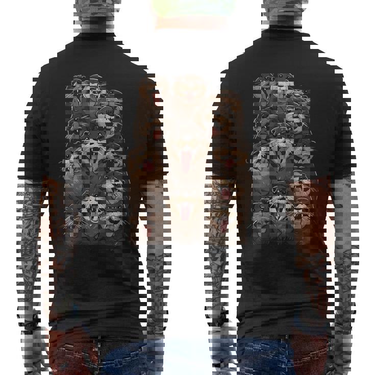 クレイジーカワウソ 長袖tシャツ メンズTシャツ バックプリント