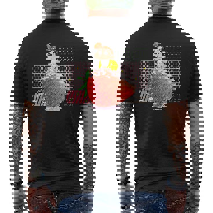 クレヨンしんちゃん ひまわりといちご メンズTシャツ バックプリント