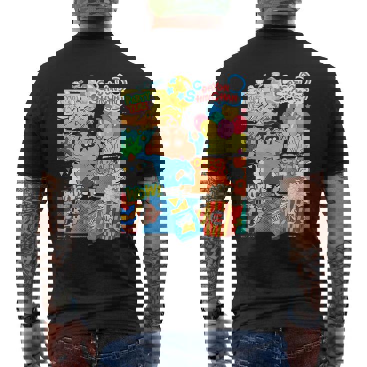 クレヨンしんちゃん アメコミ風のしんちゃん パーティタイム メンズTシャツ バックプリント