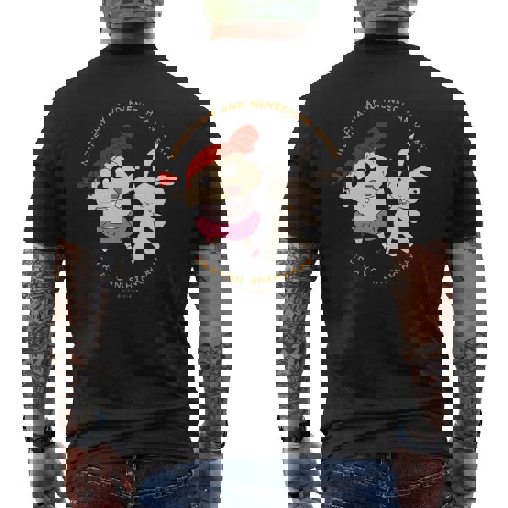 クレヨンしんちゃん ネネちゃんとうさぎ 長袖tシャツ メンズTシャツ バックプリント