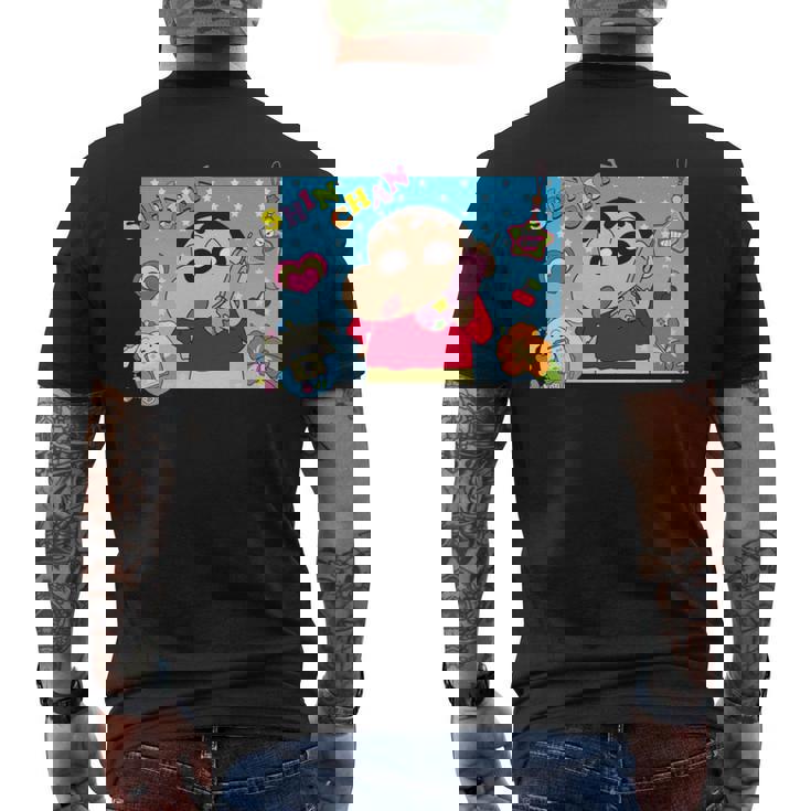 クレヨンしんちゃん 平成ごっこ しんちゃん 長袖tシャツ メンズTシャツ バックプリント