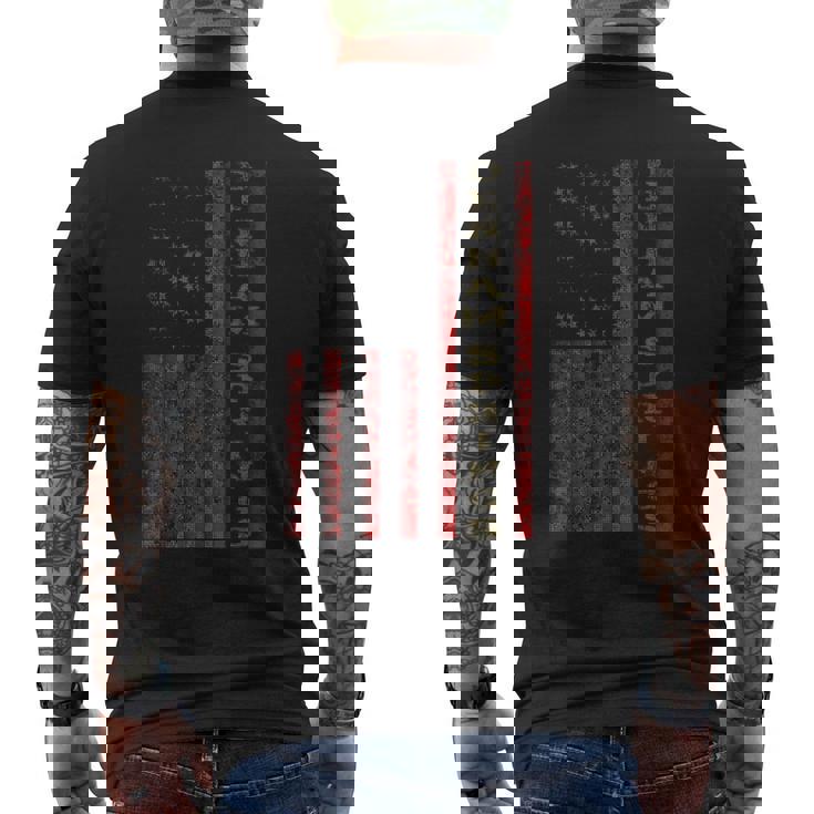 クールな愛国的なデンハム・スプリングス Usa 米国旗のギフトアイデア メンズTシャツ バックプリント