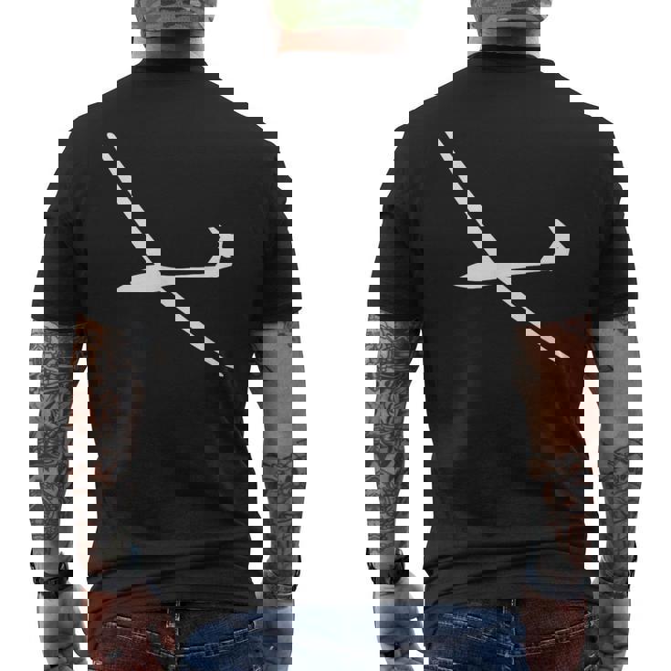 グライダー パイロット 高騰 飛行機 帆船 航空 メンズTシャツ バックプリント