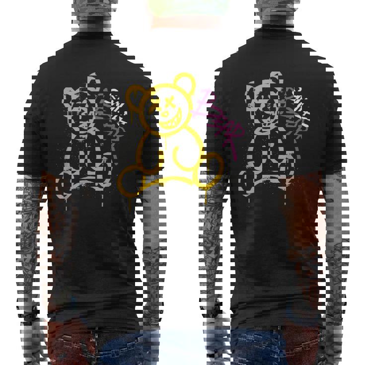 グラフィティベア グラフィティ テディベア 笑うクマ スマイルベア メンズTシャツ バックプリント