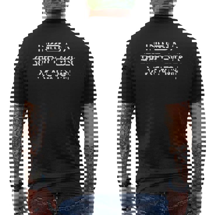 グリッピーソックスバケーションメンタルウェルネスが欲しい メンズTシャツ バックプリント