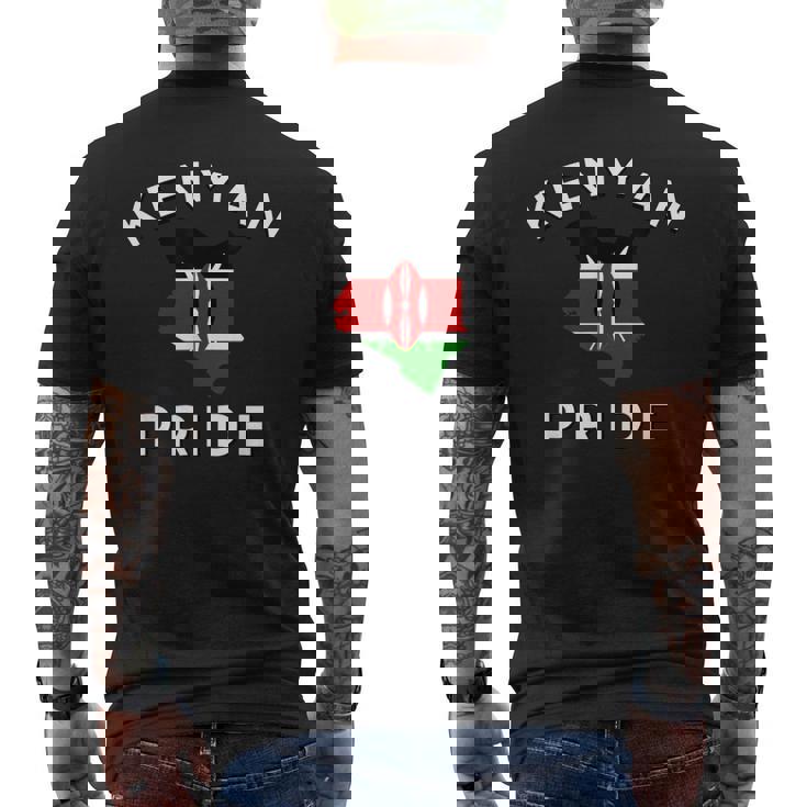 ケニア国旗プライド メンズTシャツ バックプリント