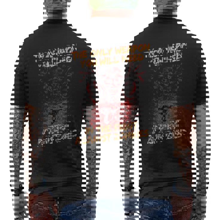 ゲーミング ゾンビ レイ ガン メンズ レディース キッズ ハロウィン メンズTシャツ バックプリント