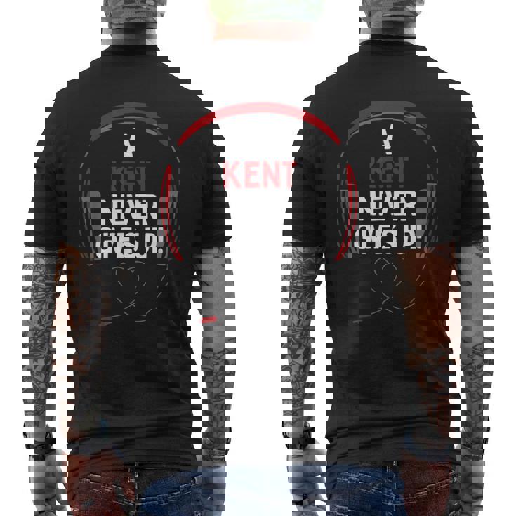 ゲーム用引用句「A Kent Never Gives Up」ヘッドセット パーソナライズ メンズTシャツ バックプリント