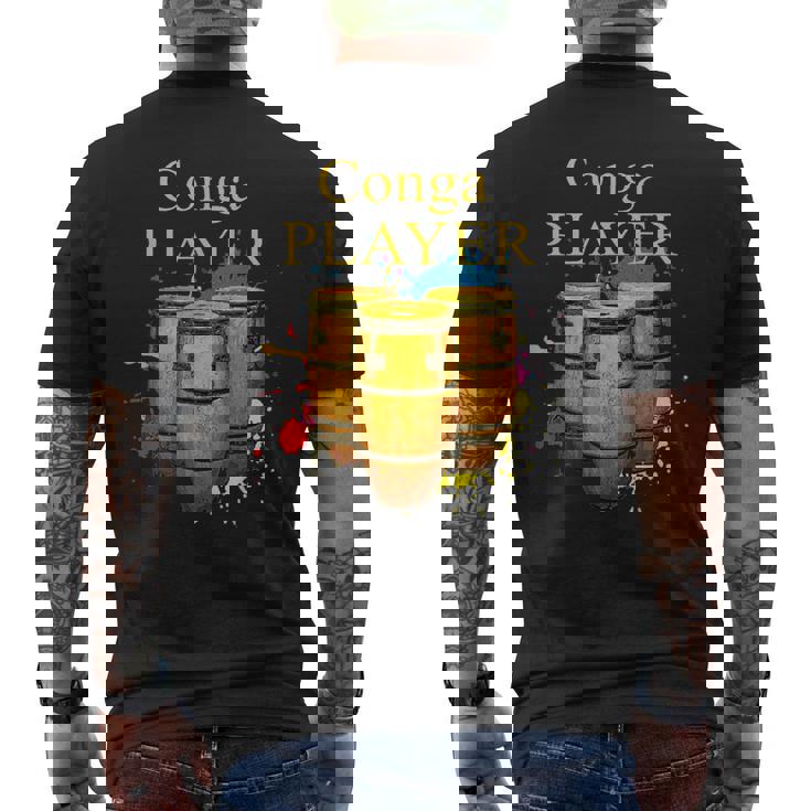 コンガコンガ奏者ミュージシャン メンズTシャツ バックプリント