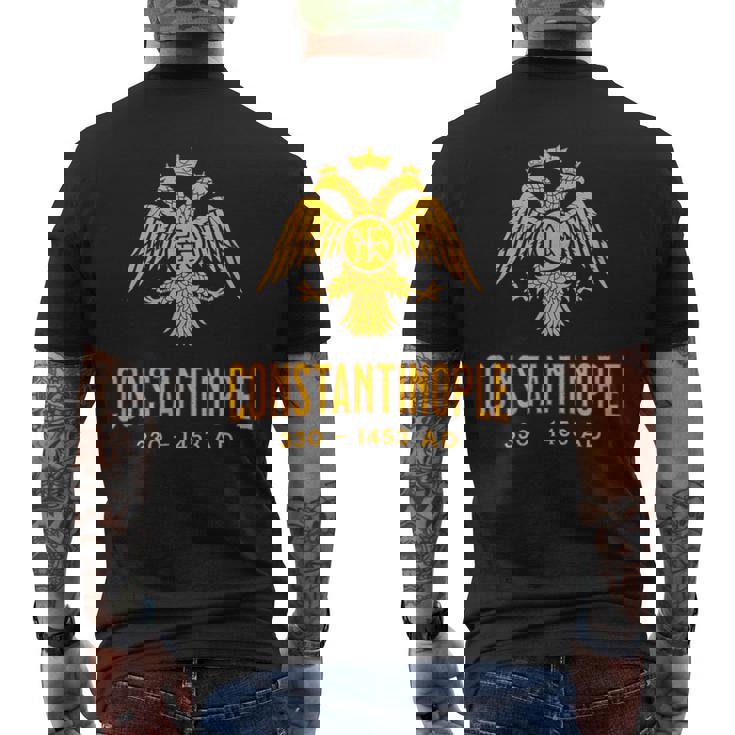 コンスタンティノープル ビザンツ帝国のシンボル メンズTシャツ バックプリント