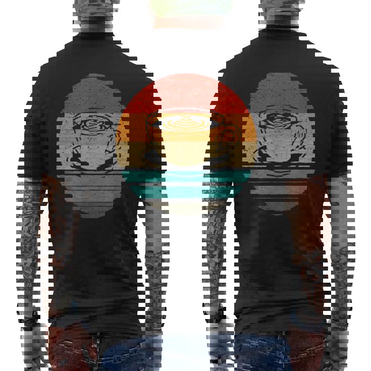 コーヒー レトロスタイル ビンテージ メンズTシャツ バックプリント