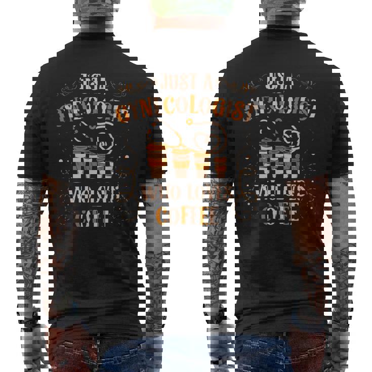 コーヒー好きが大好きなただの婦人科医産婦人科 メンズTシャツ バックプリント