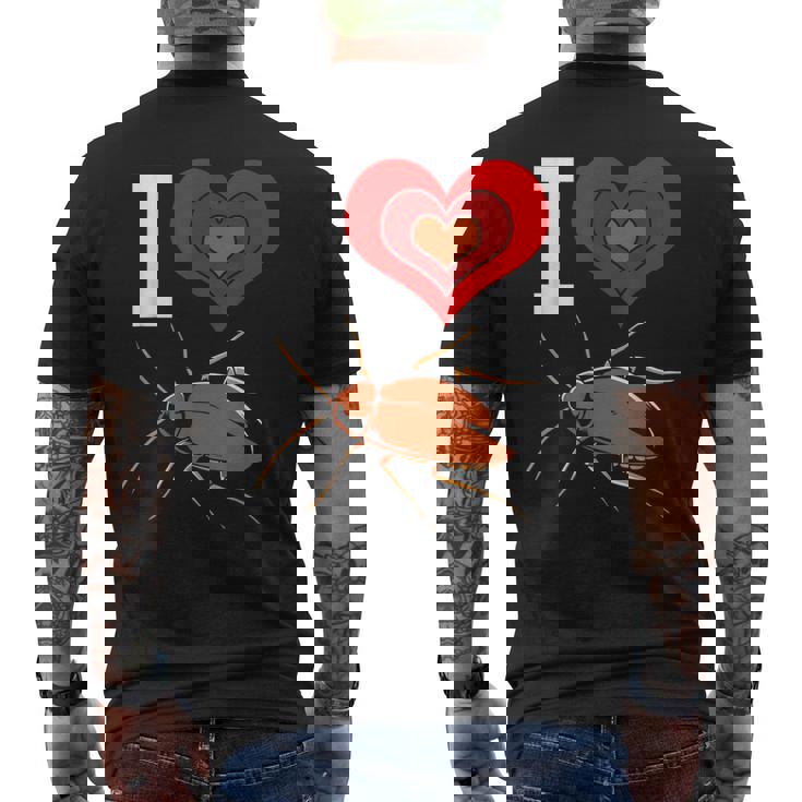 ゴキブリ ラブ メンズTシャツ バックプリント