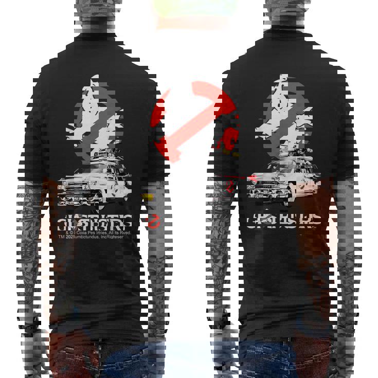 ゴーストバスターズ ハロウィン デザイン Ecto 1 メンズTシャツ バックプリント