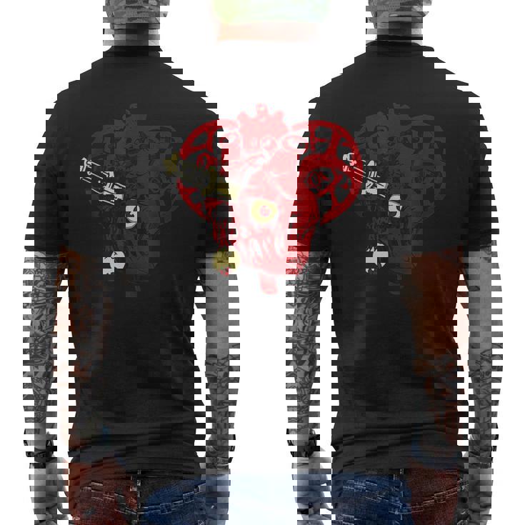 サイコビリー ホラー パンクロック Hr アンデッドハート メンズTシャツ バックプリント