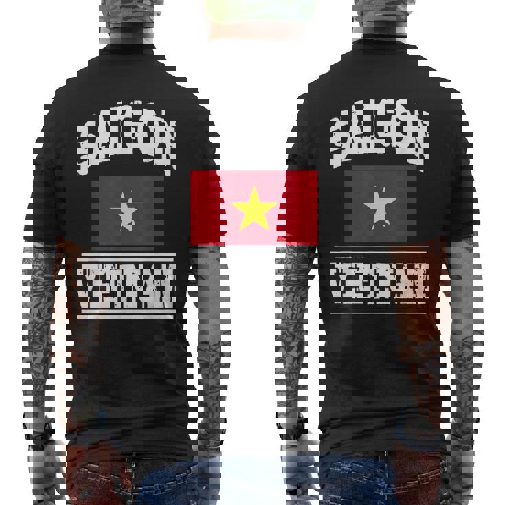 サイゴン ベトナム ホーチミン市 お土産 ベトナム国旗 メンズTシャツ バックプリント