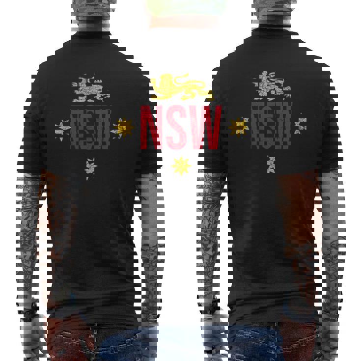 サウスウェールズ Nsw ライオンフラッグ オーストラリア メンズTシャツ バックプリント