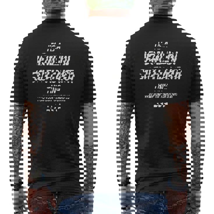 サウスダコタの朱色のものです 長袖tシャツ メンズTシャツ バックプリント