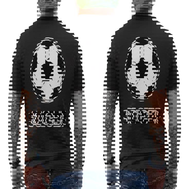 サッカー（サッカー部）Soccer 部活 クラブ【サッカーボール】スポーツ フットボール グッズ ウェア イラスト メンズTシャツ バックプリント