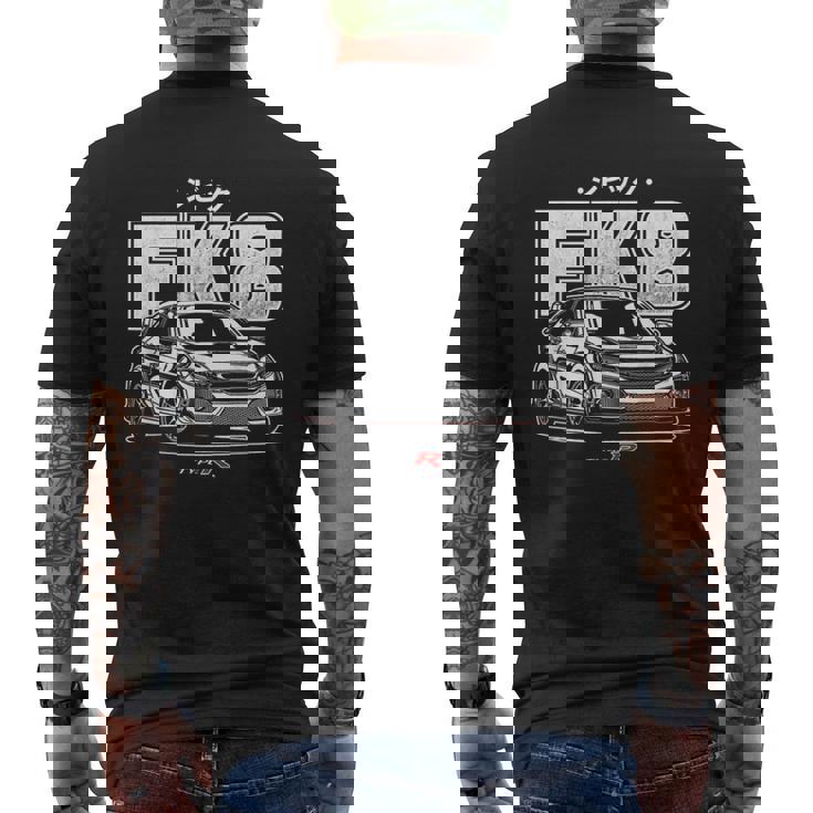 シビック タイプr Fk 8 日本車 メンズTシャツ バックプリント