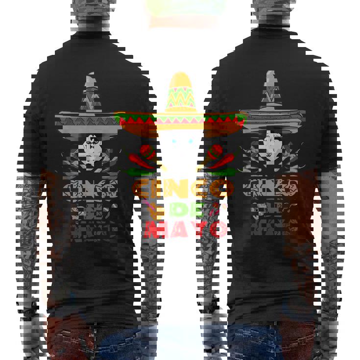 シンコ・デ・マヨ シンコ・デ・マヨのシベリアン・ハスキーの面白い犬 メンズTシャツ バックプリント