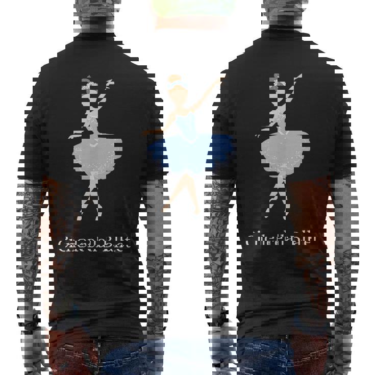 シンデレラ バレエ バレリーナ ポワント ダンサー ダンス グラフィック メンズTシャツ バックプリント