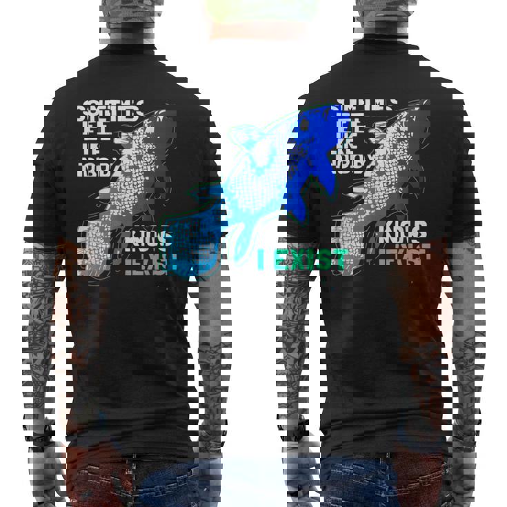 シーラカンス I Exist メンズTシャツ バックプリント