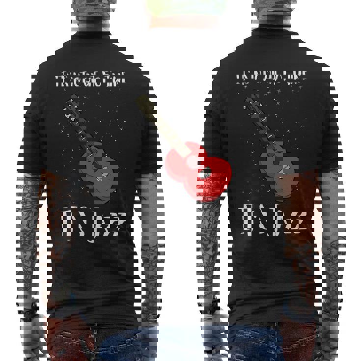 ジャズミュージックとジャズギター-調子が狂っていない 長袖tシャツ メンズTシャツ バックプリント