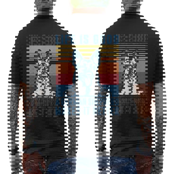 ジャーマンシェパード ギフト メンズ レディース 犬 父 母 ジャーマンシェパード メンズTシャツ バックプリント