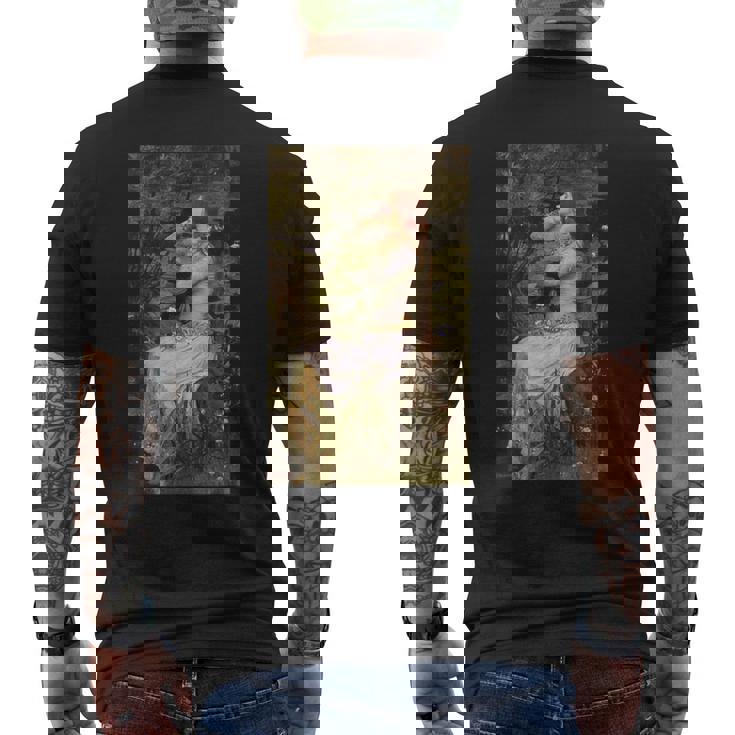 ジョン・ウィリアム ウォーターハウス オフィーリア 絵画 メンズTシャツ バックプリント