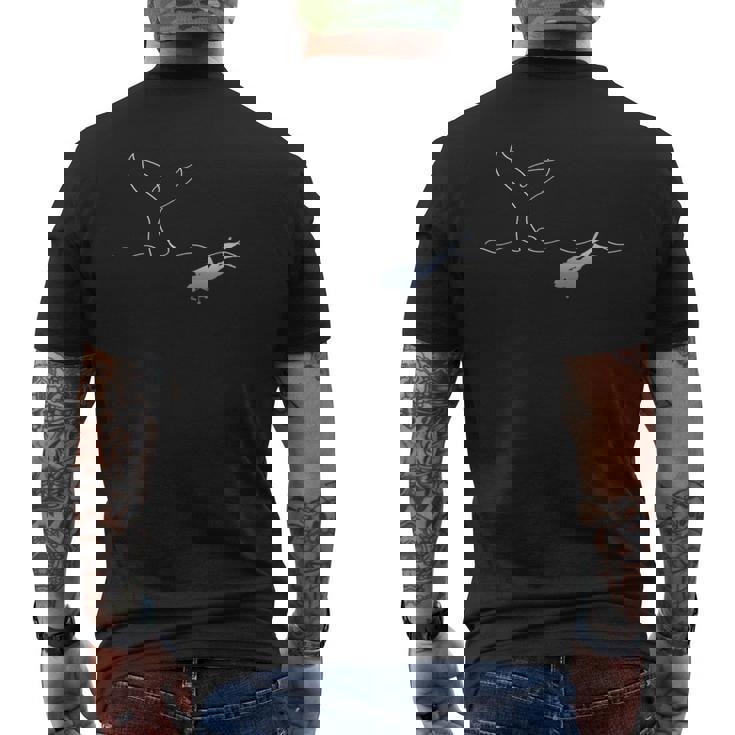 ジンベイザメ、ダイバー メンズTシャツ バックプリント