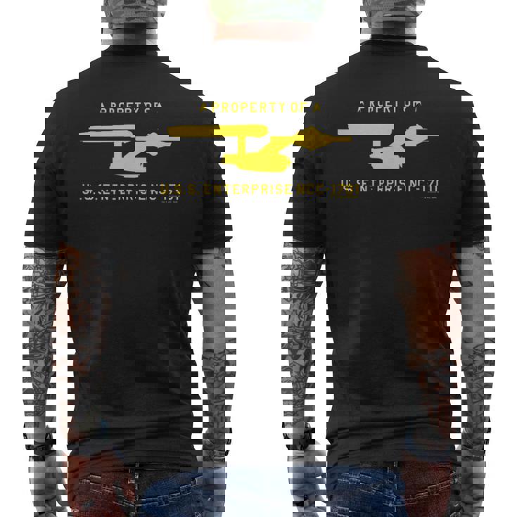 スタートレック オリジナルシリーズ USSエンタープライズプロパティ メンズTシャツ バックプリント