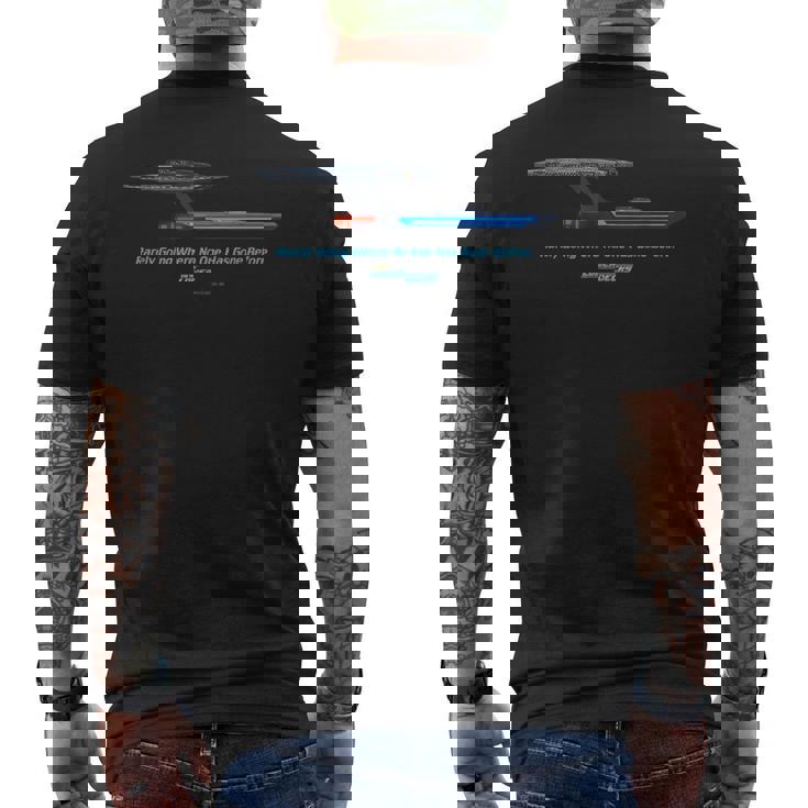 スタートレック 下段デッキ めったにお出かけ メンズTシャツ バックプリント