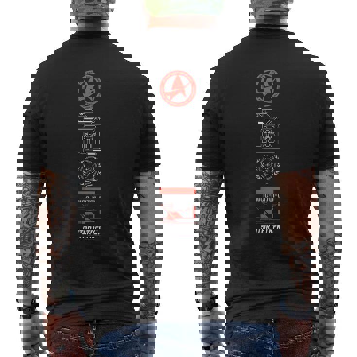 スタートレック 宇宙艦隊コマンド Uss エンタープライズ Ncc-1701-D メンズTシャツ バックプリント