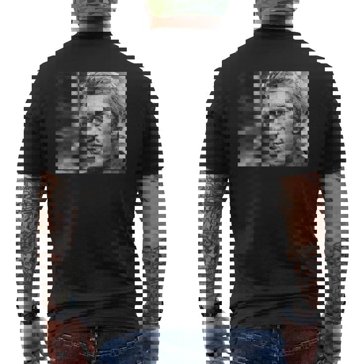 スティーブ・マックイーン 大脱走男優 1969年 メンズTシャツ バックプリント