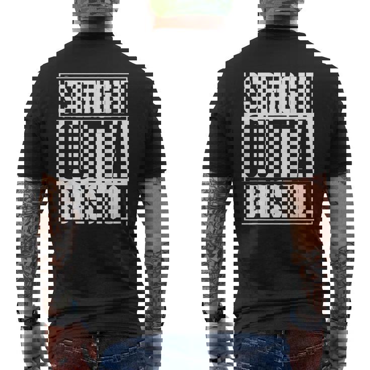 ストレイト・アウタ・ブリストル メンズTシャツ バックプリント