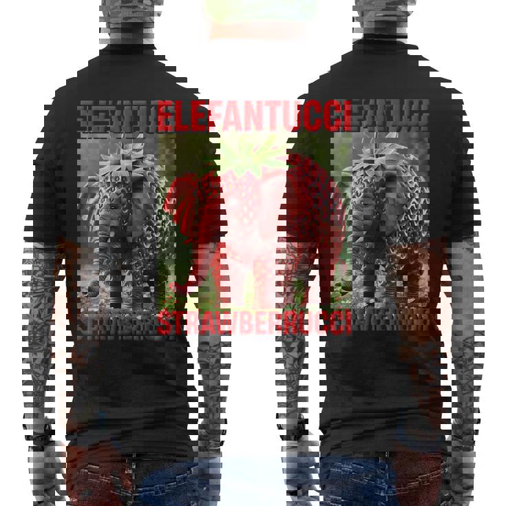 ストロベリーエレファントキッズ ブレイン エレファントゥッチ ストロベルルッチ メンズTシャツ バックプリント