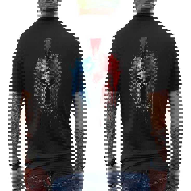 スパルタ スパルタン ファイター ヘルメット ギリシャ レオニダス スパルタ メンズTシャツ バックプリント