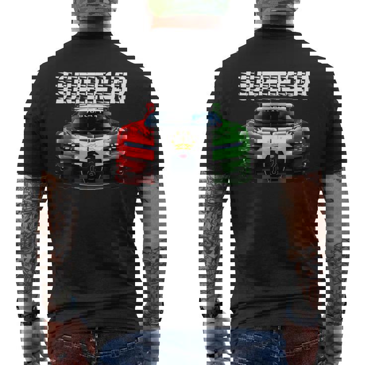 スポーツカーファンのためのスーtシャツ メンズTシャツ バックプリント