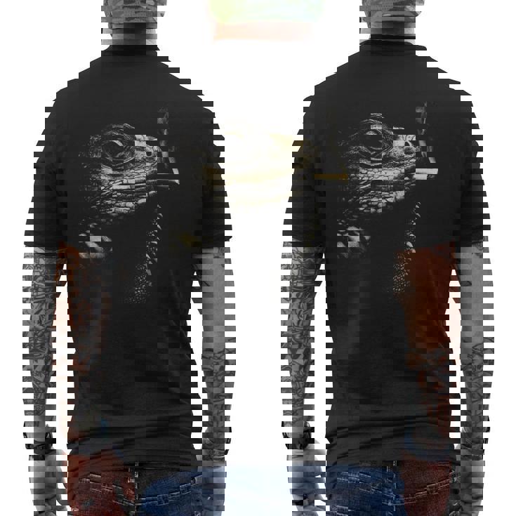 スモーキング トカゲ ヒゲドラゴン 420 ストーナー 爬虫類 長袖tシャツ メンズTシャツ バックプリント