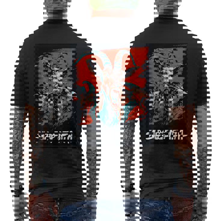 スラッジメタル ヘビーメタル ブラックメタル ドゥームメタル デスメタル メンズTシャツ バックプリント