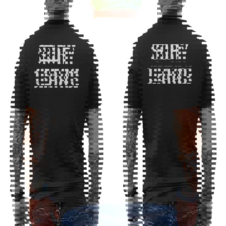 セキュリティクリアランス メンズTシャツ バックプリント