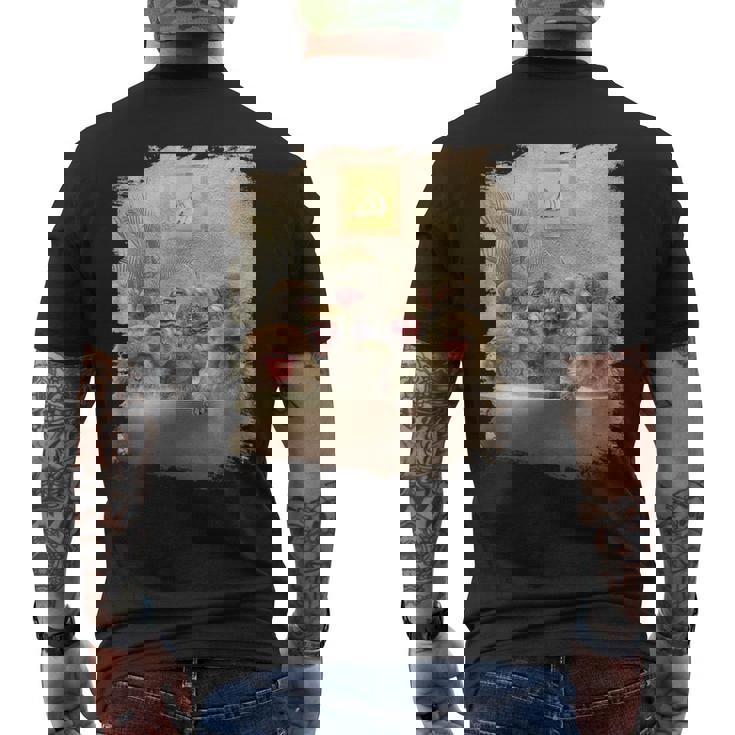 セルフケア お風呂 猿 お風呂 メンズTシャツ バックプリント