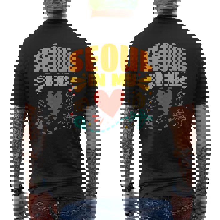 ソウル・イン・マイ・ハート 韓国からのお土産 メンズTシャツ バックプリント