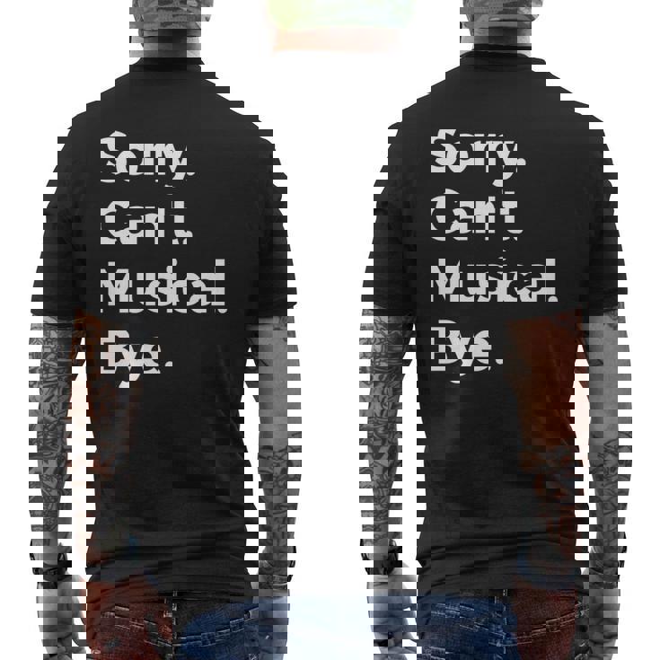 ソーリー・キャント・ミュージカル・バイ・ミュージシャンミュージック・ラヴァー・ミュージック 長袖tシャツ メンズTシャツ バックプリント